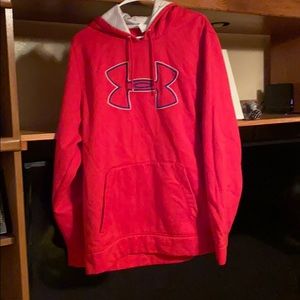 Under Armour hooded sweat shirt XL red
